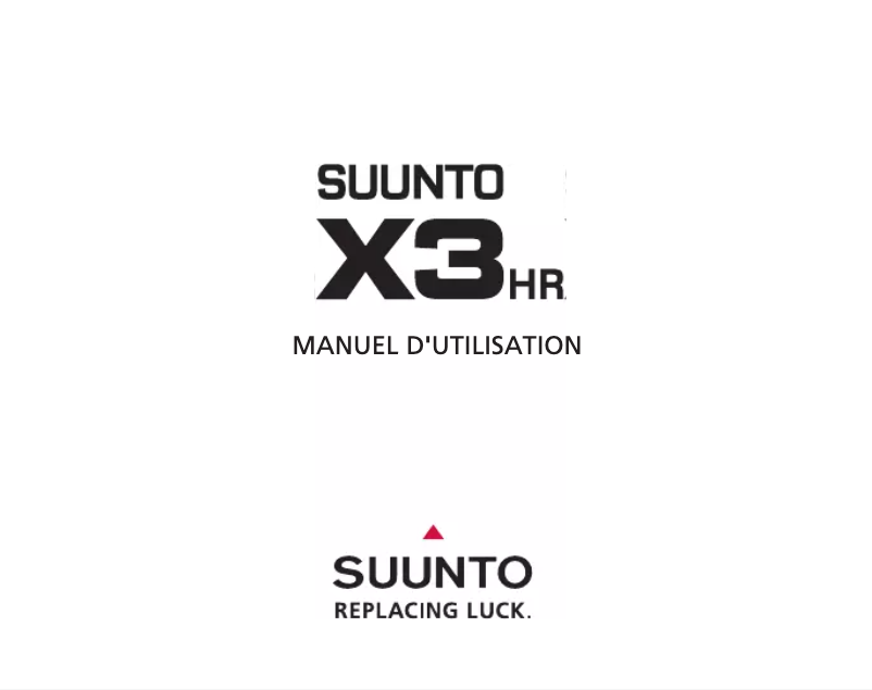 Page 1 of the manual User Manual Suunto X3 HR