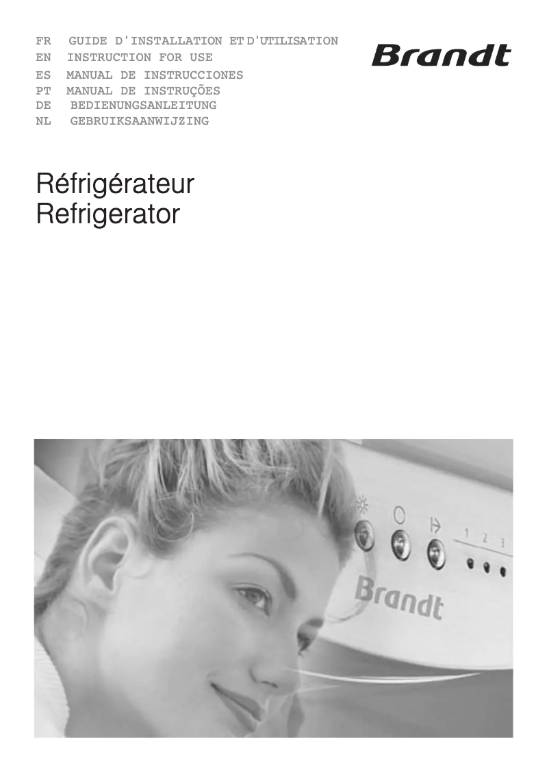 Page 1 of the manual User Manual Brandt BFC355SW