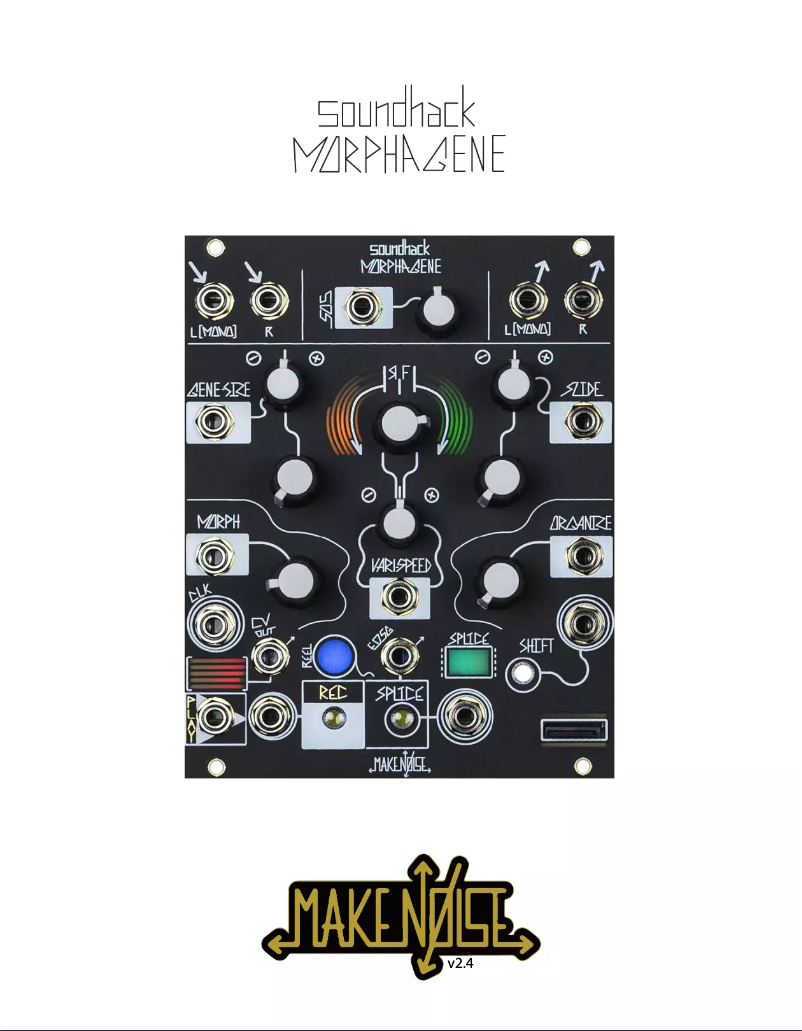 First page image of the manual for Soundhack Morphagene