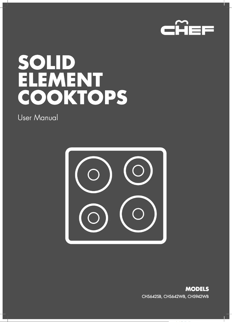 First page image of the manual for CHS642SB