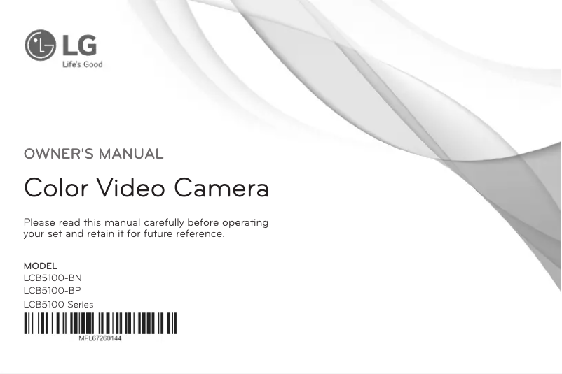 Page 1 of the manual User Manual LG LCB5100-BP