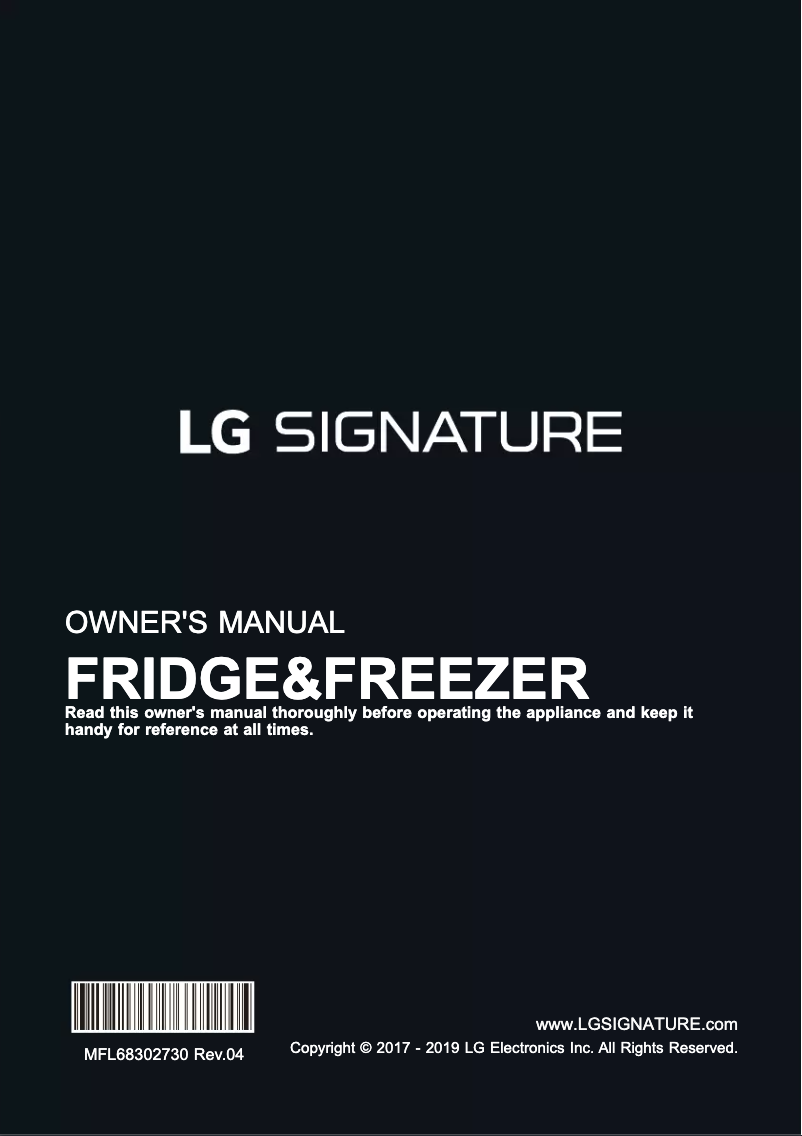 First page image of the manual for SG-5I700TSL