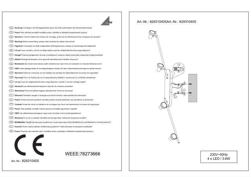 First page image of the manual for Carree