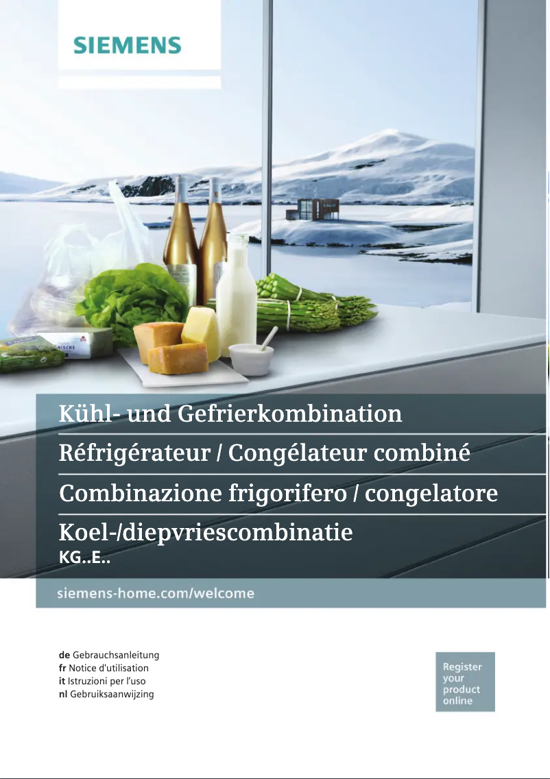 Page 1 of the manual User Manual Siemens KG36EDI40