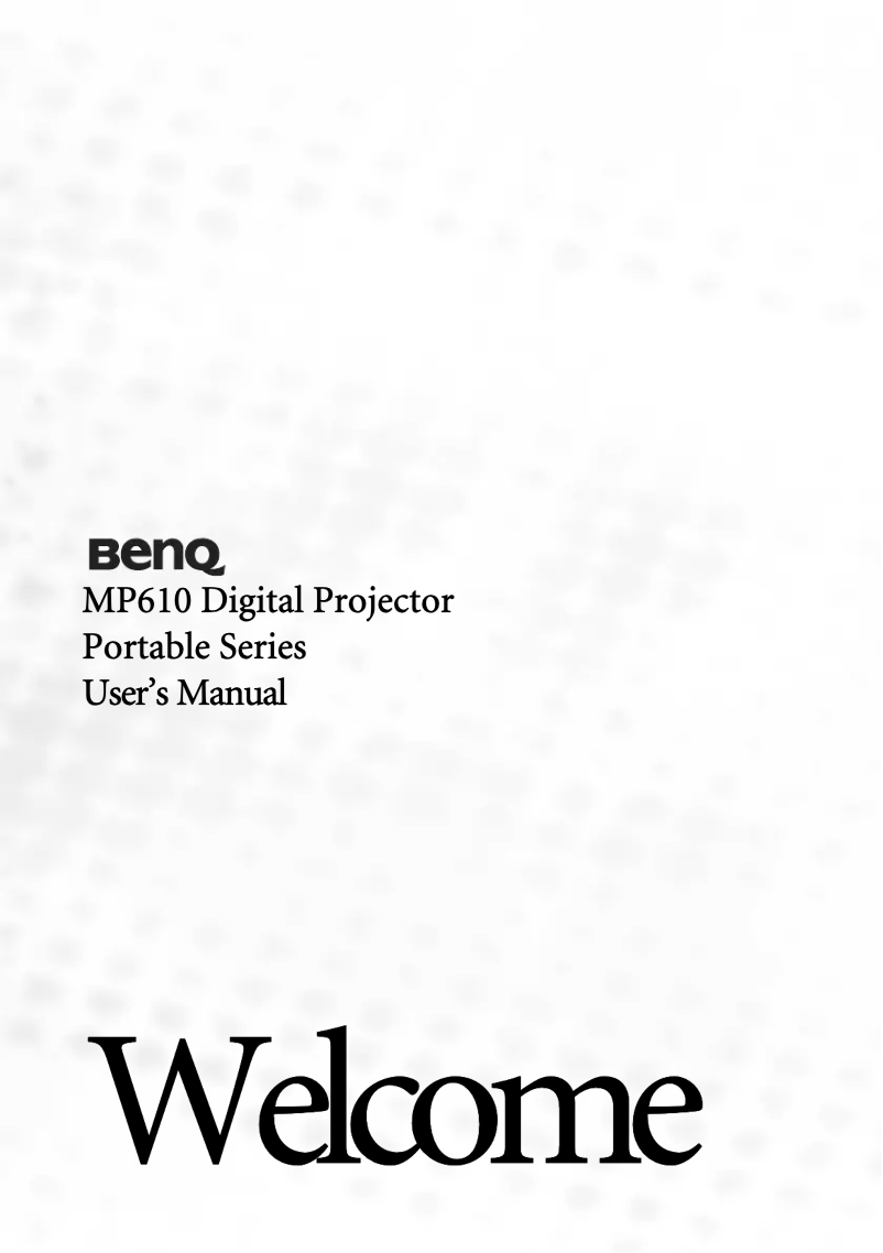 Page 1 of the manual User Manual BenQ MP610