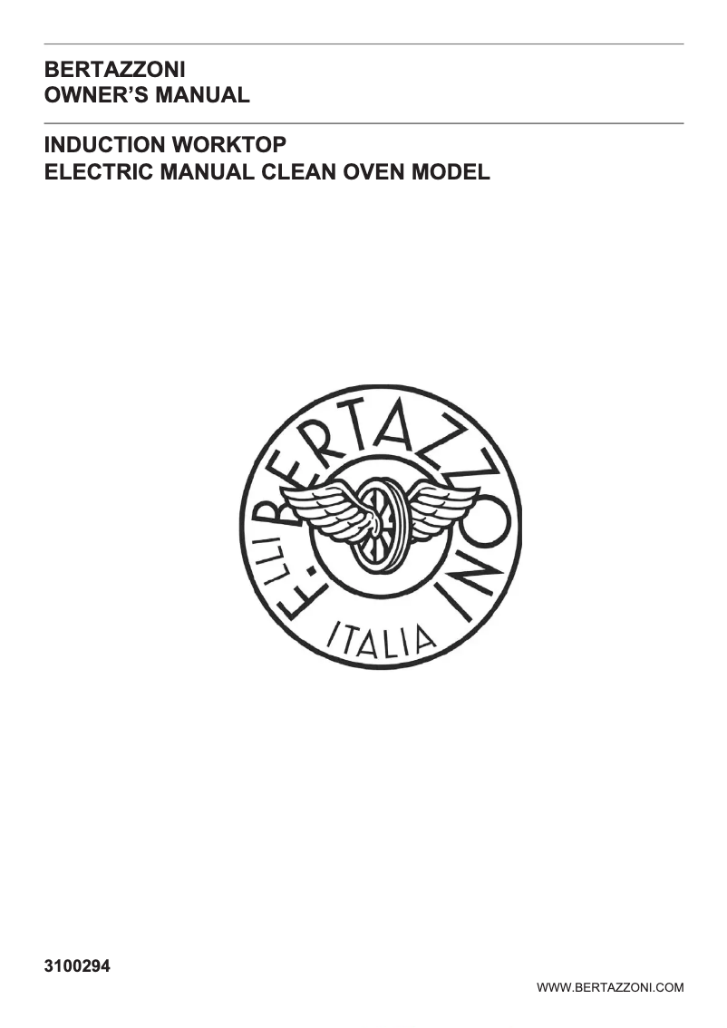 Page 1 of the manual Use and Maintenance Manual Bertazzoni MAST365INMBIE