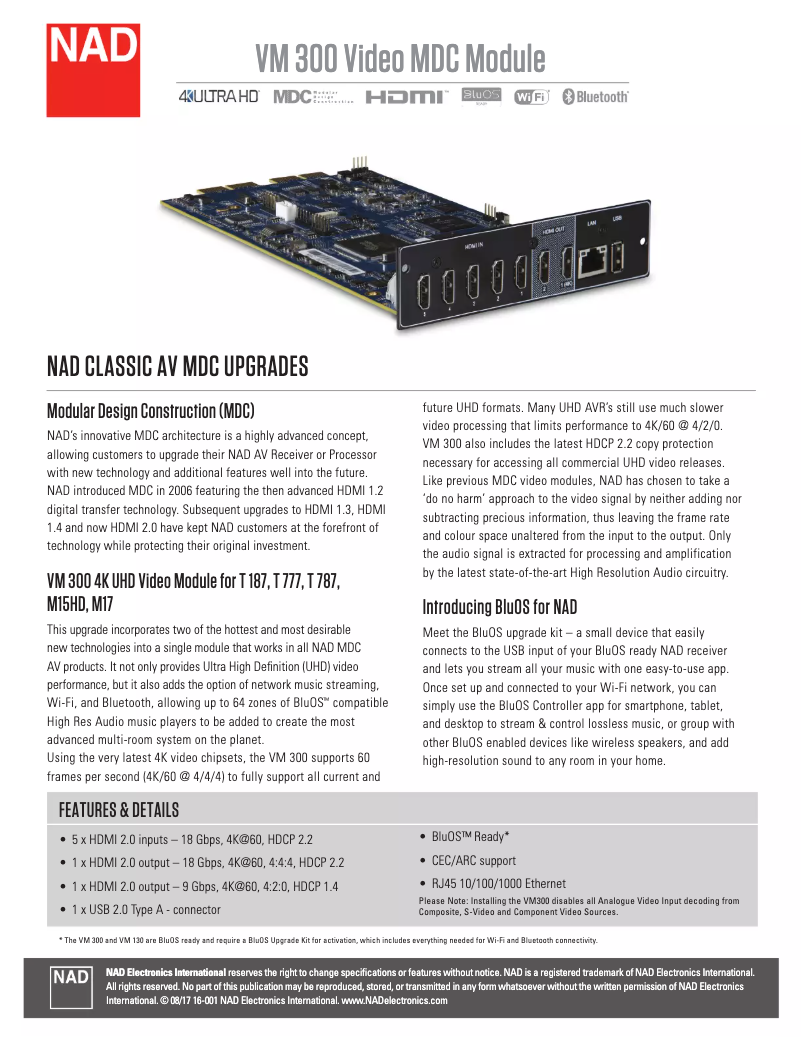 First page image of the manual for VM 300