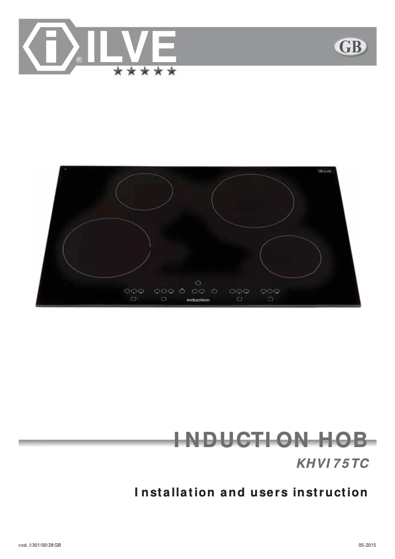 First page image of the manual for KHVI75TC