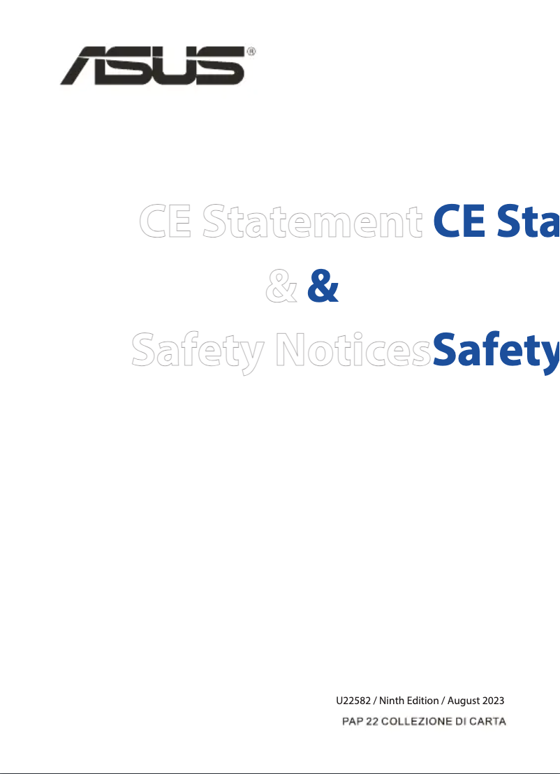 Page 1 of the manual Safety Instructions Asus RT-AX1800 Plus