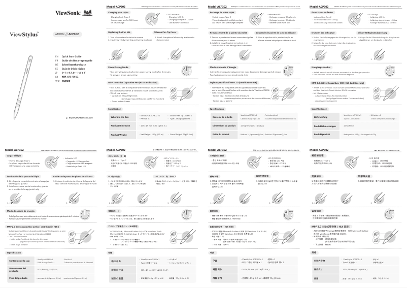 Page 1 of the manual User Manual Viewsonic ViewStylus ACP302