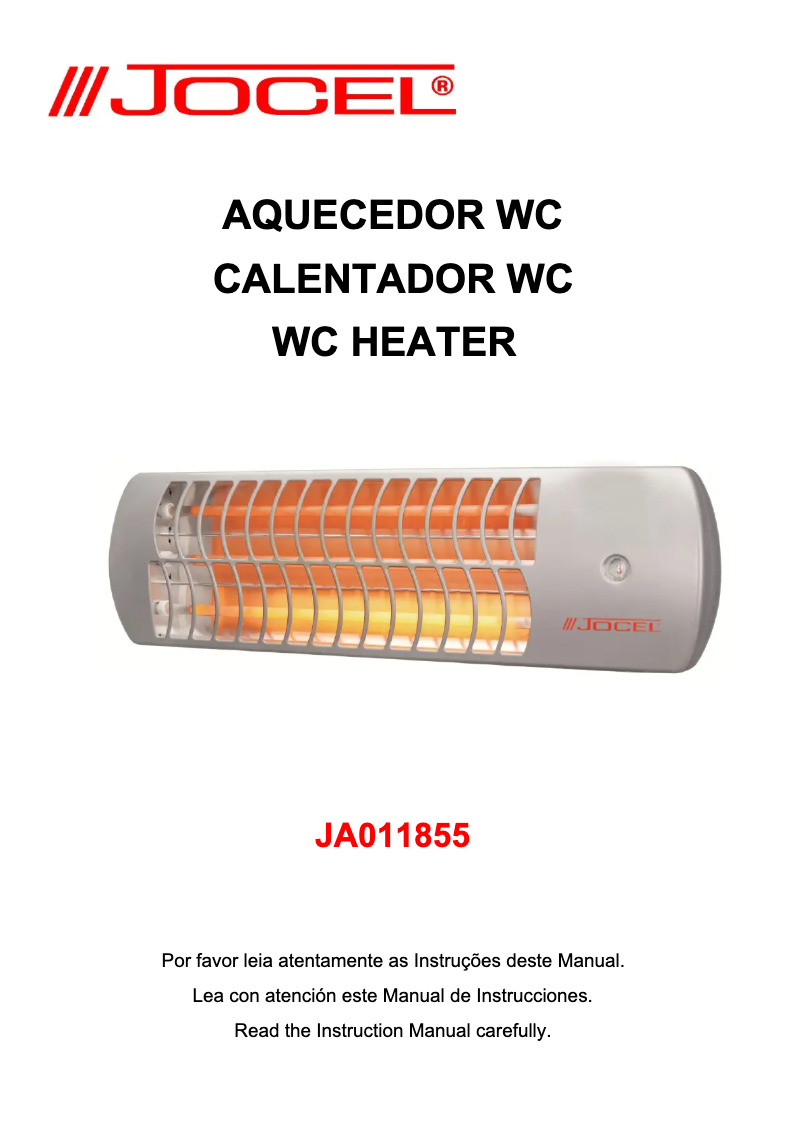 Page 1 de la notice Manuel utilisateur Jocel JA011855