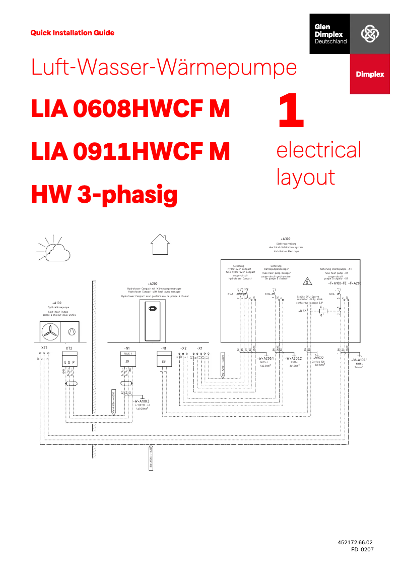 First page image of the manual for LIA 0911HWCF M