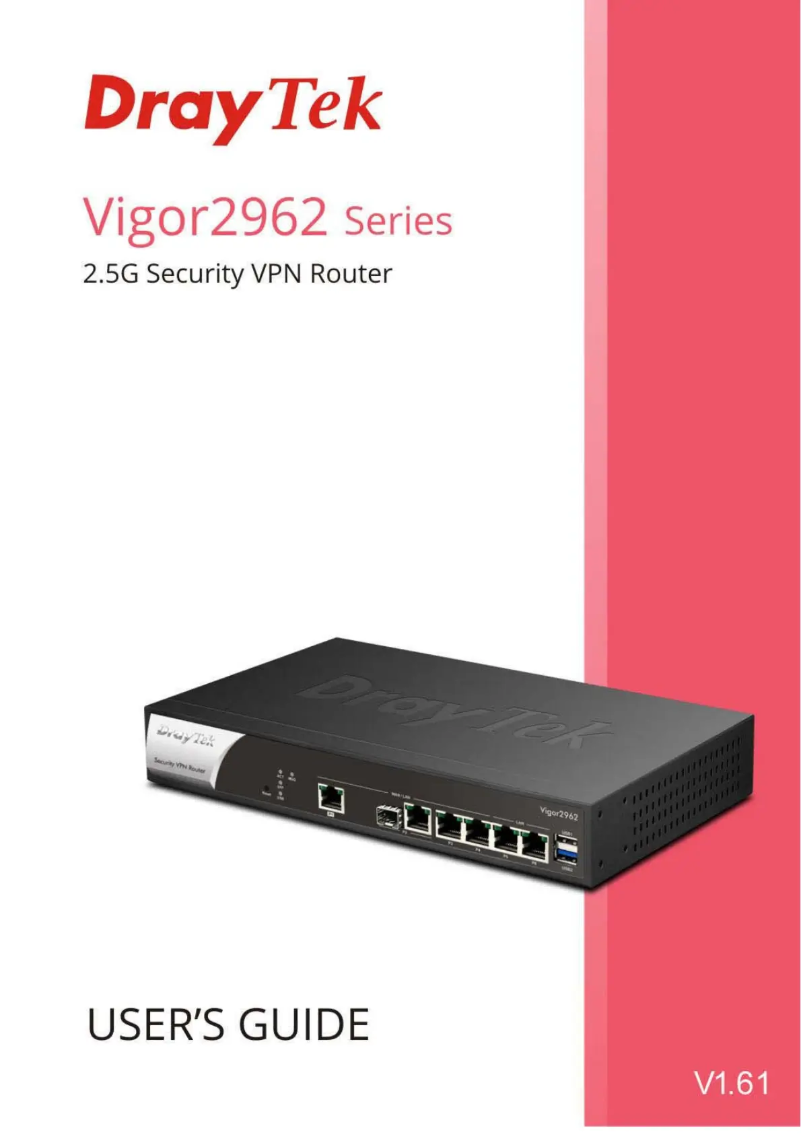 Page 1 of the manual User Manual Draytek Vigor 2962P