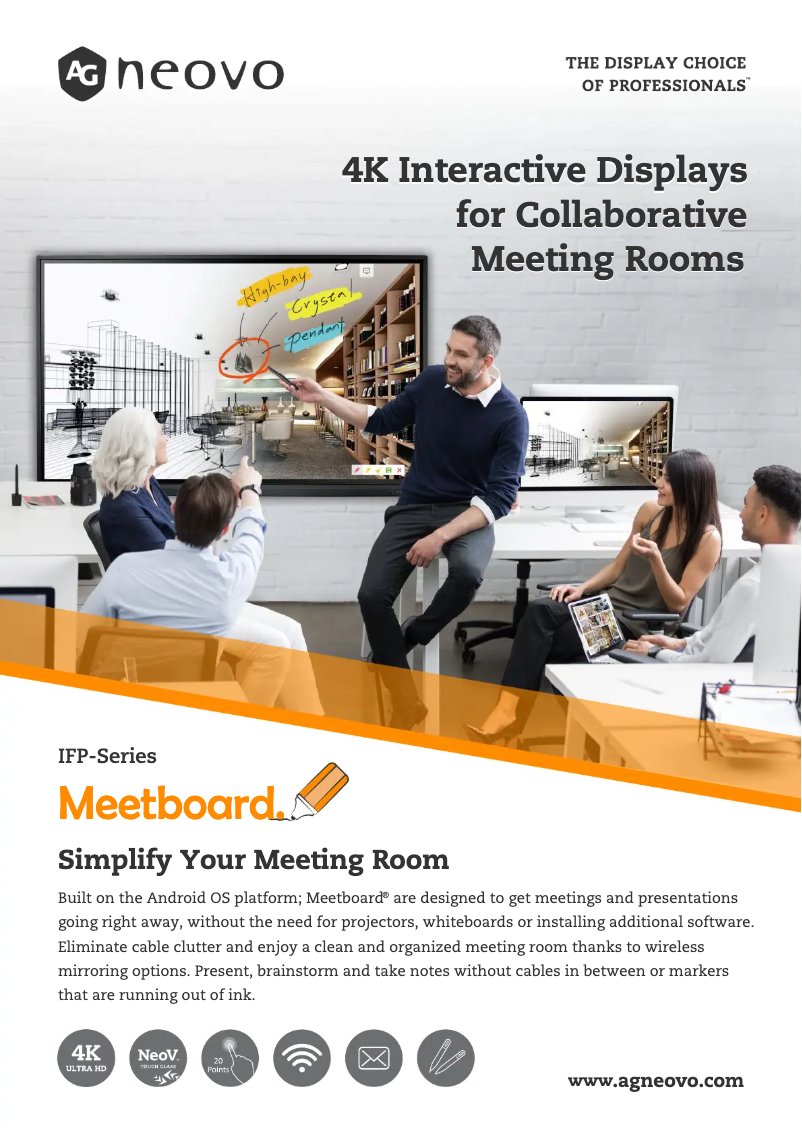 Page 1 of the manual Technical Sheet AG Neovo IFP-6502