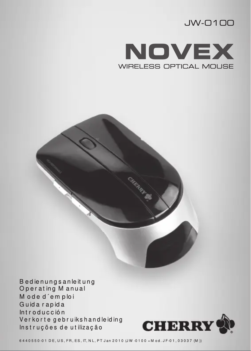 First page image of the manual for NOVEX