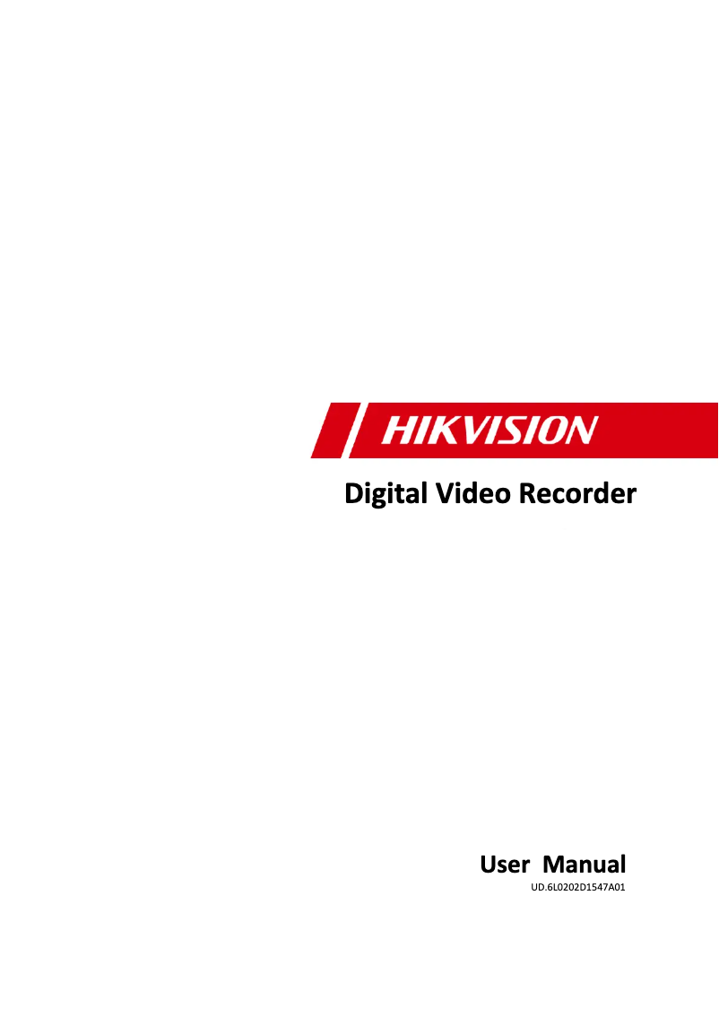 First page image of the manual for DS-7204HVI-SV