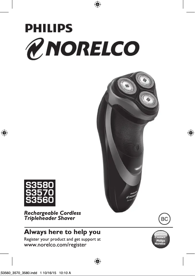 First page image of the manual for S3560