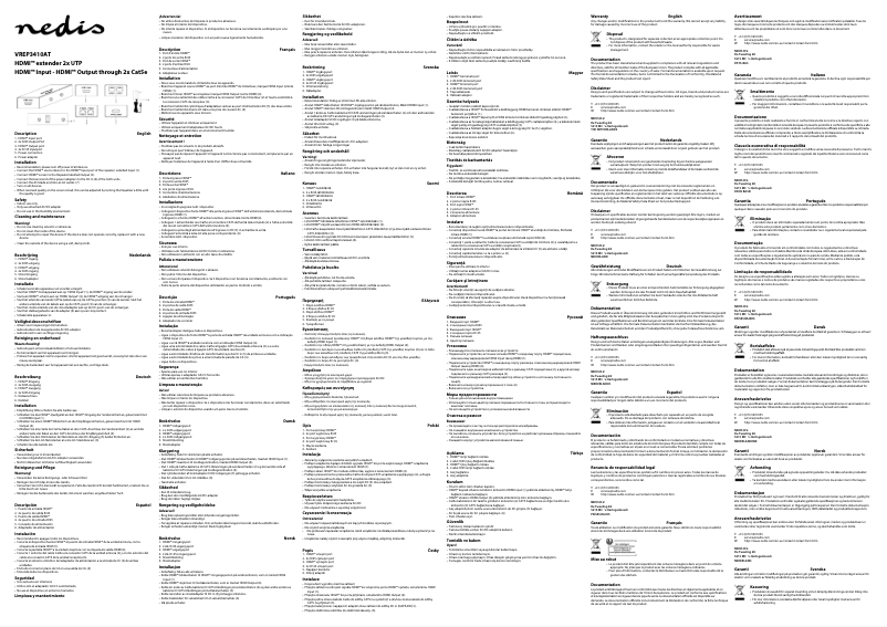 Page 1 of the manual User Manual Nedis VREP3410AT
