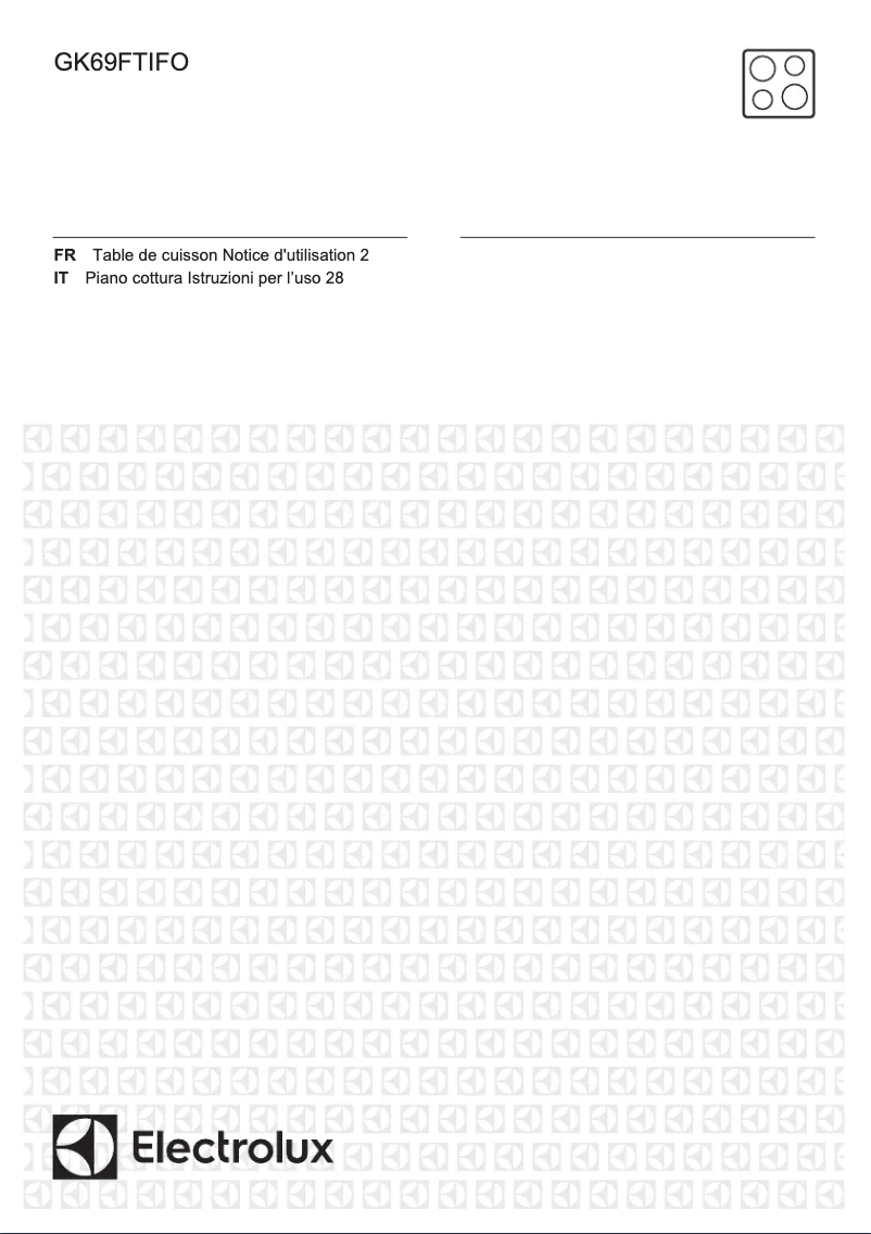 Page 1 of the manual User Manual Electrolux GK69FTIFO