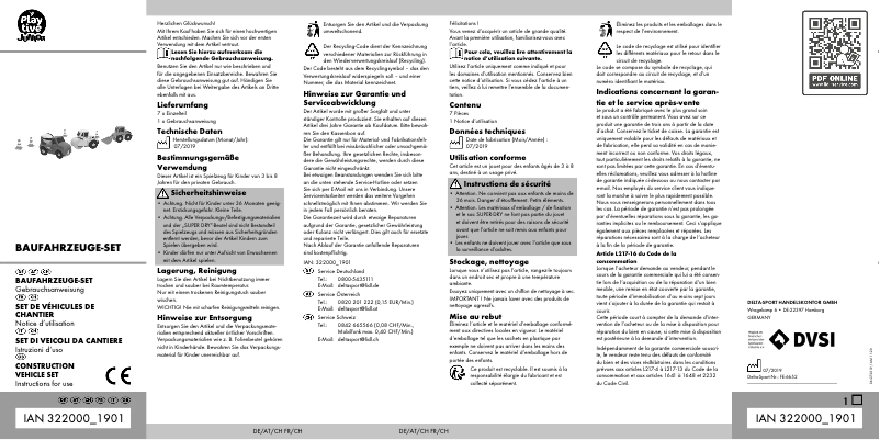 First page image of the manual for IAN 322000