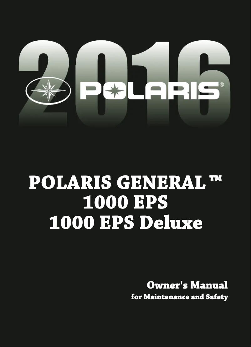 First page image of the manual for General 1000 EPS (2016)