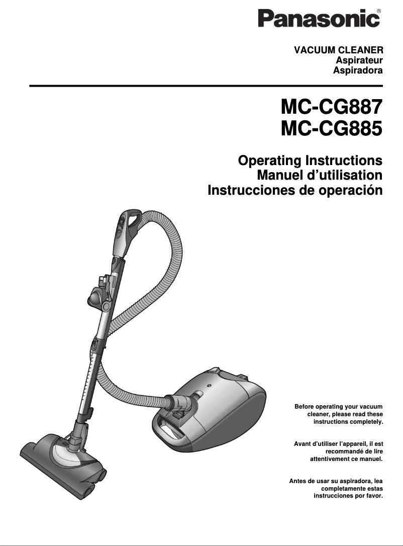 Page 1 of the manual User Manual Panasonic MC-CG885