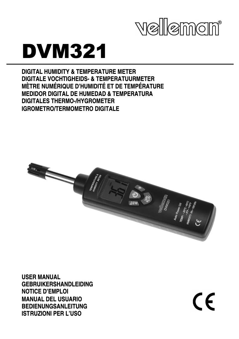 First page image of the manual for DVM321