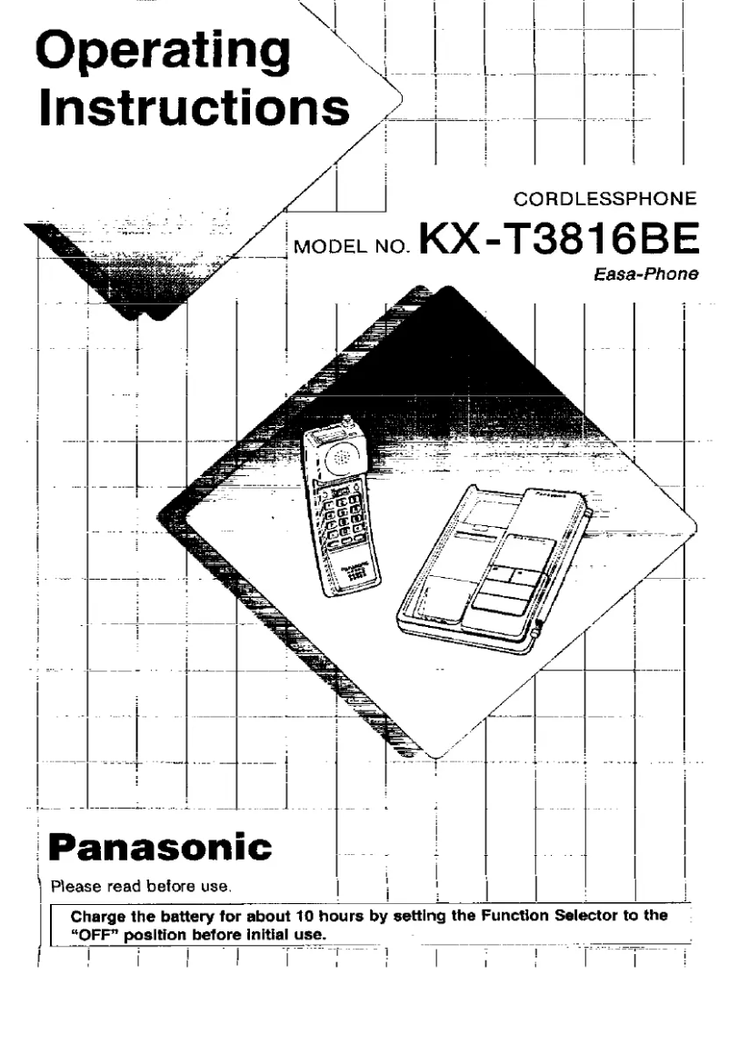 First page image of the manual for KX-T3816BE