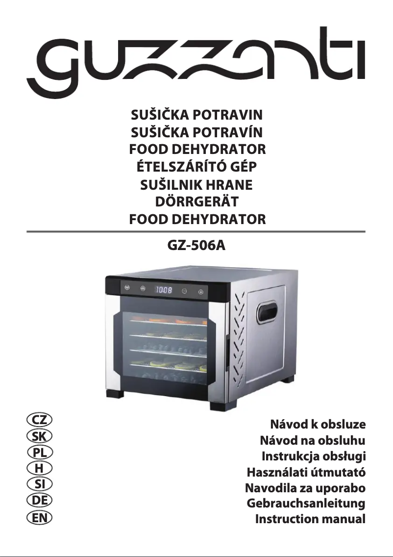 First page image of the manual for GZ-506A