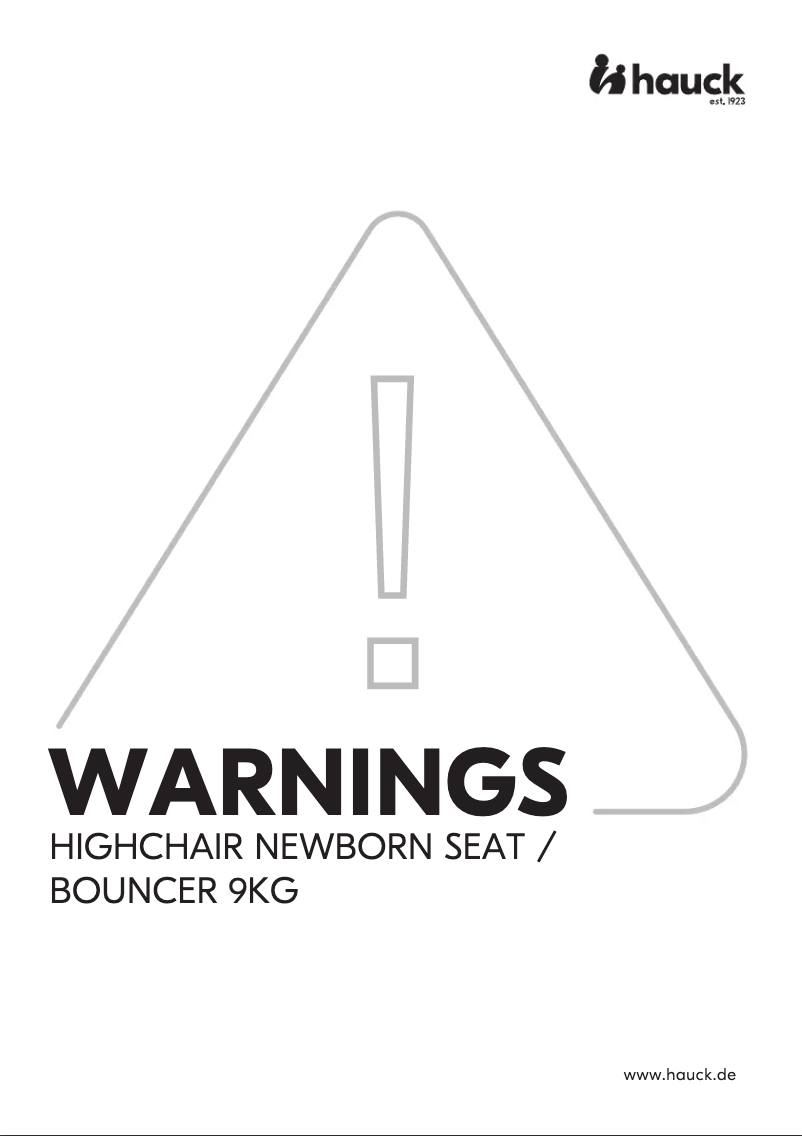 Page 1 of the manual User Manual Hauck Alpha Bouncer Premium