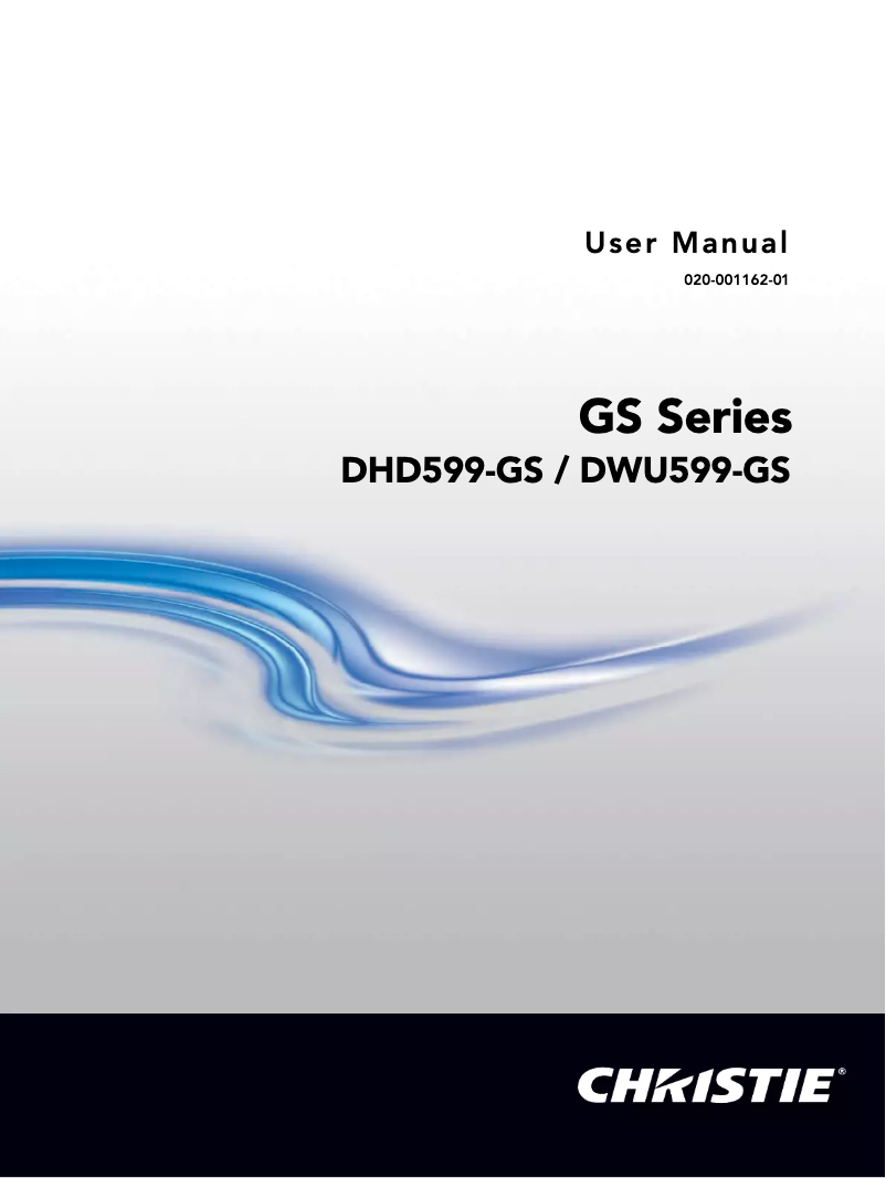 Page 1 of the manual User Manual Christie DWU599-GS