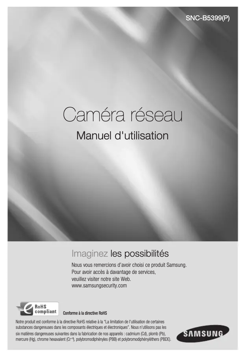 Page 1 of the manual User Manual Samsung SNC-B5399P