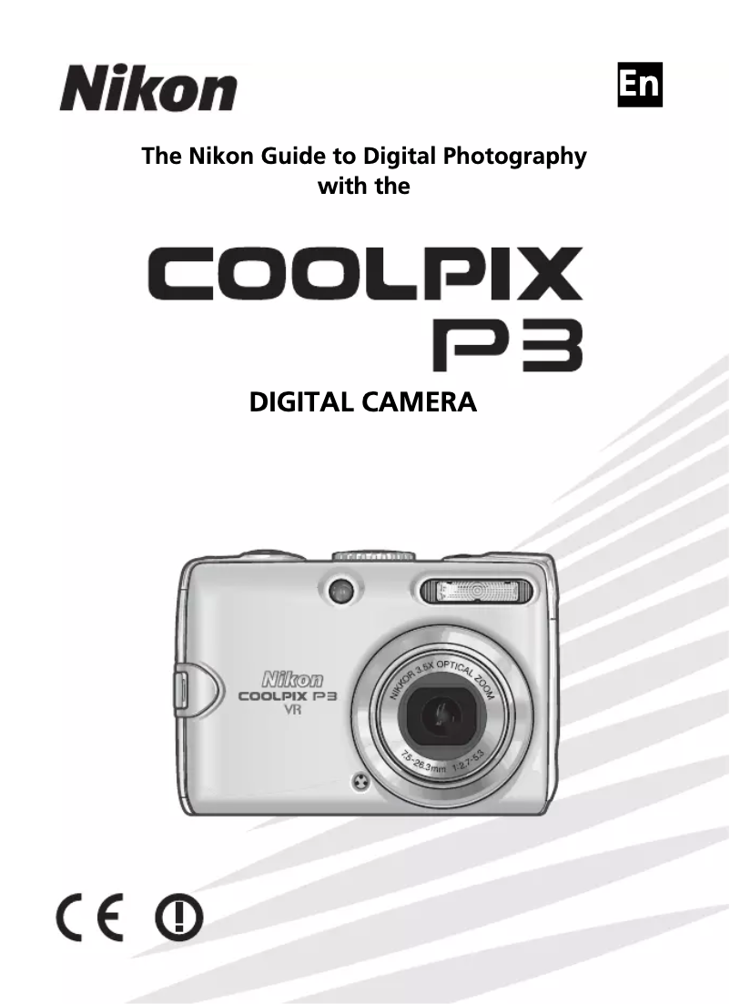 First page image of the manual for Coolpix P3