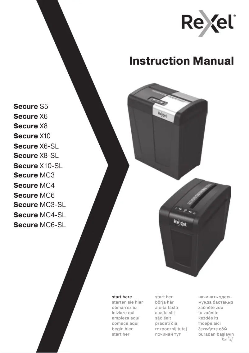 Page 1 of the manual User Manual Rexel Secure MC3-SL