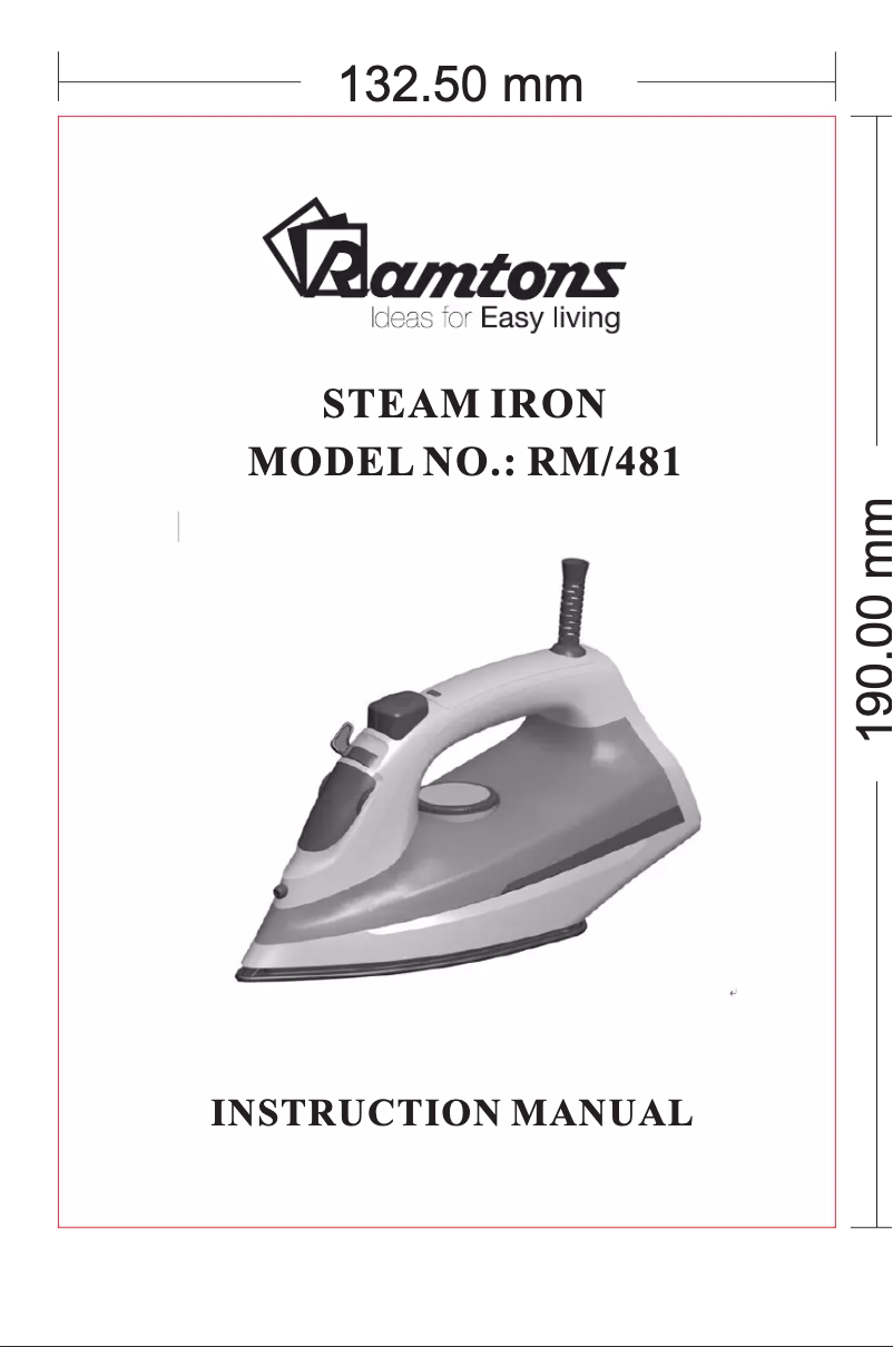 Page 1 of the manual User Manual Ramtons RM/481