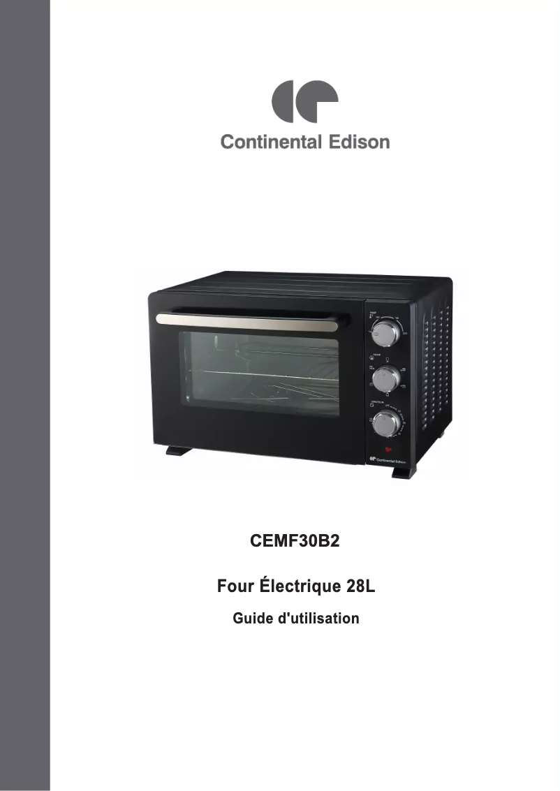 Page 1 of the manual User Manual Continental Edison CEMF30B2