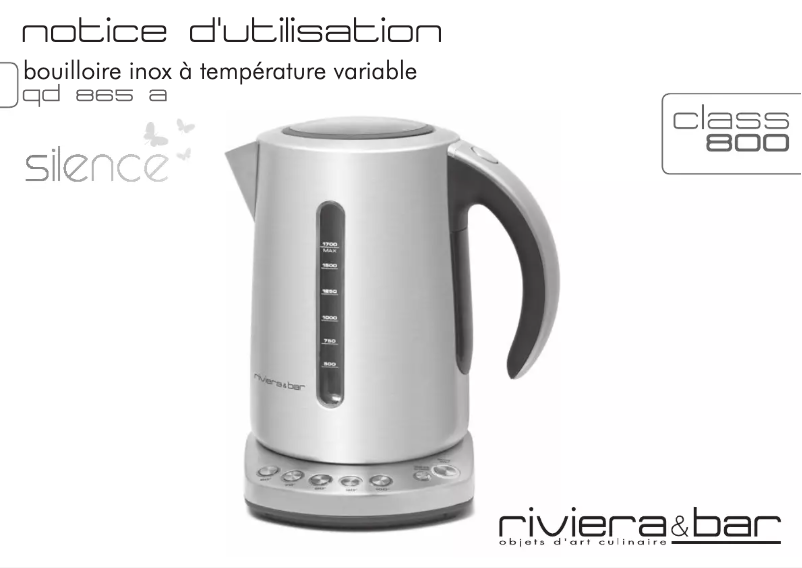 First page image of the manual for QD 865 A