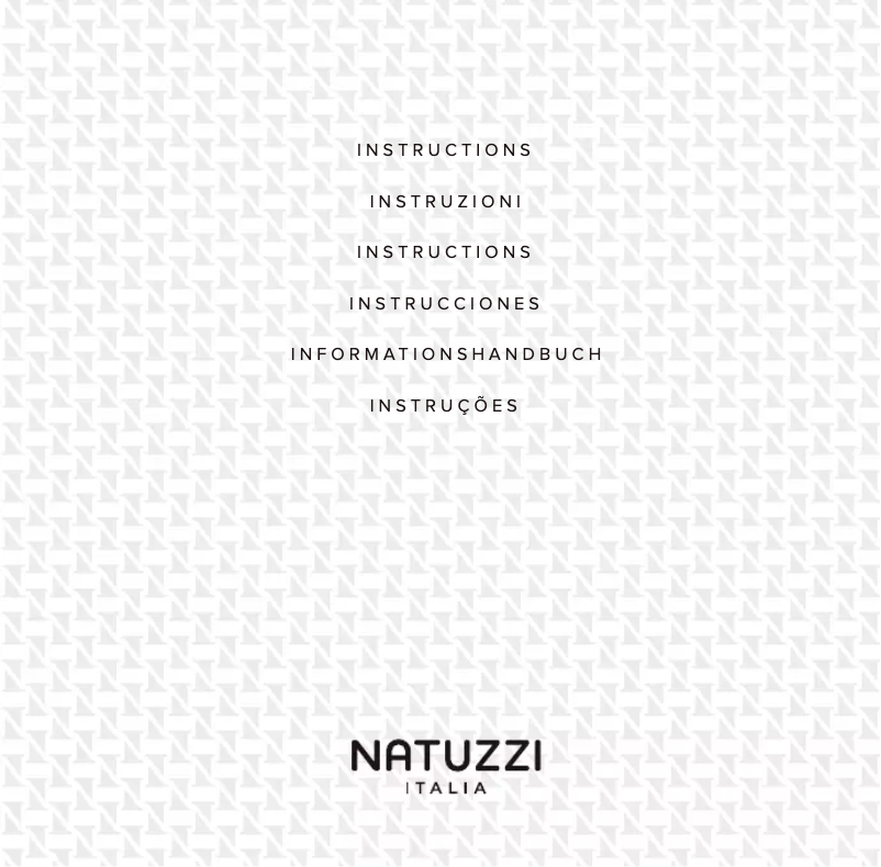 Page 1 of the manual User Manual Natuzzi Algo