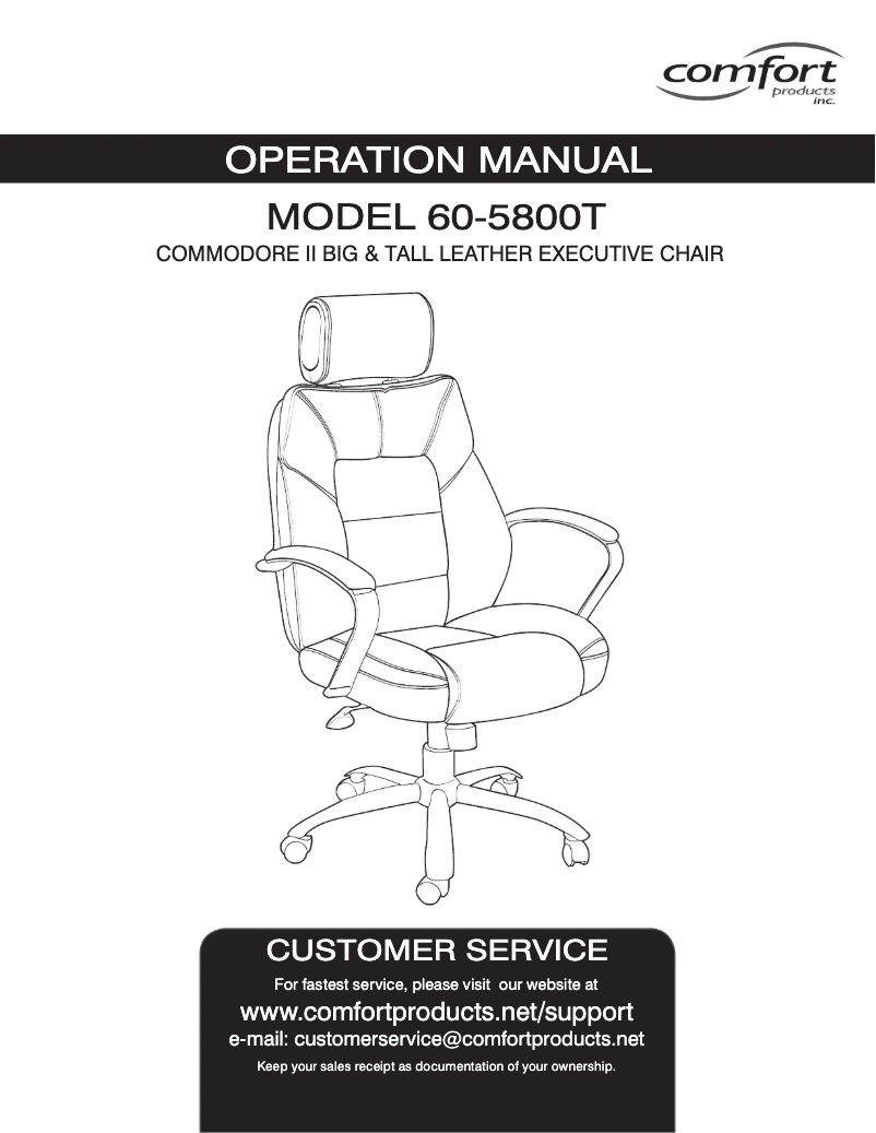 First page image of the manual for 60-5800T