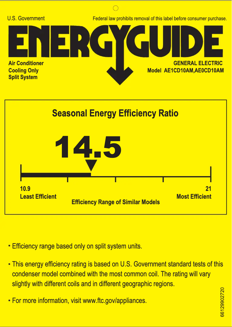 First page image of the manual for AE1CD10AM