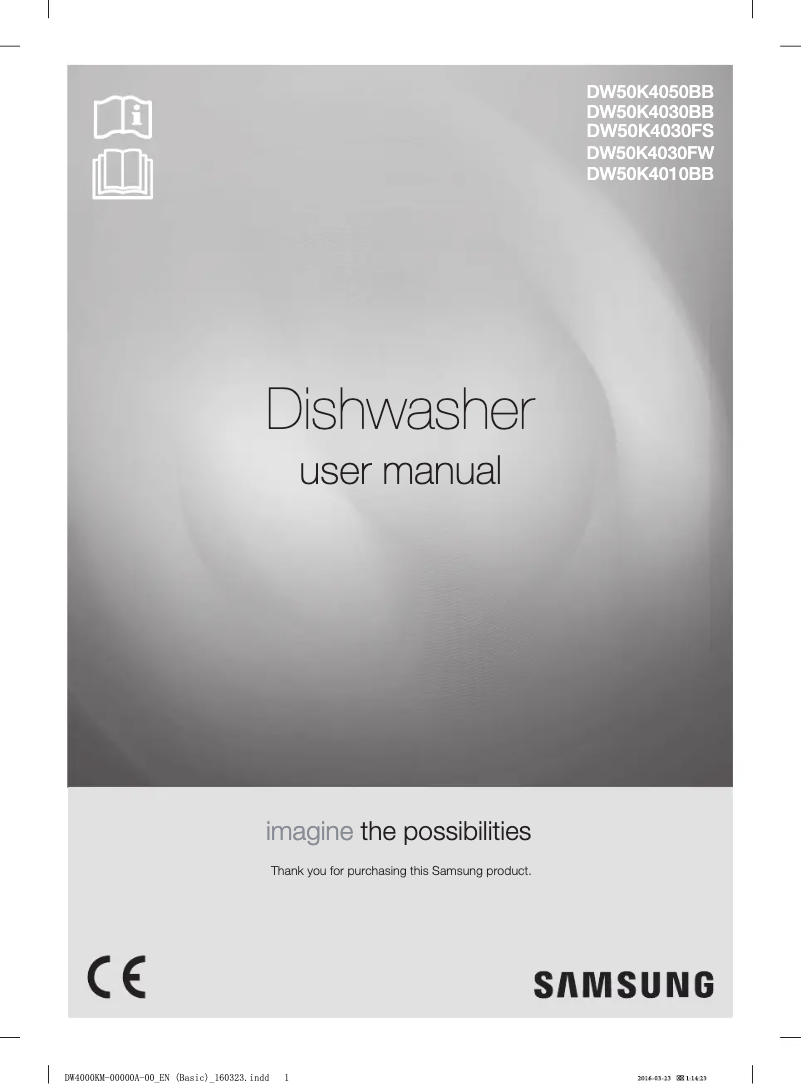 Page 1 of the manual User Manual Samsung DW50K4030FS
