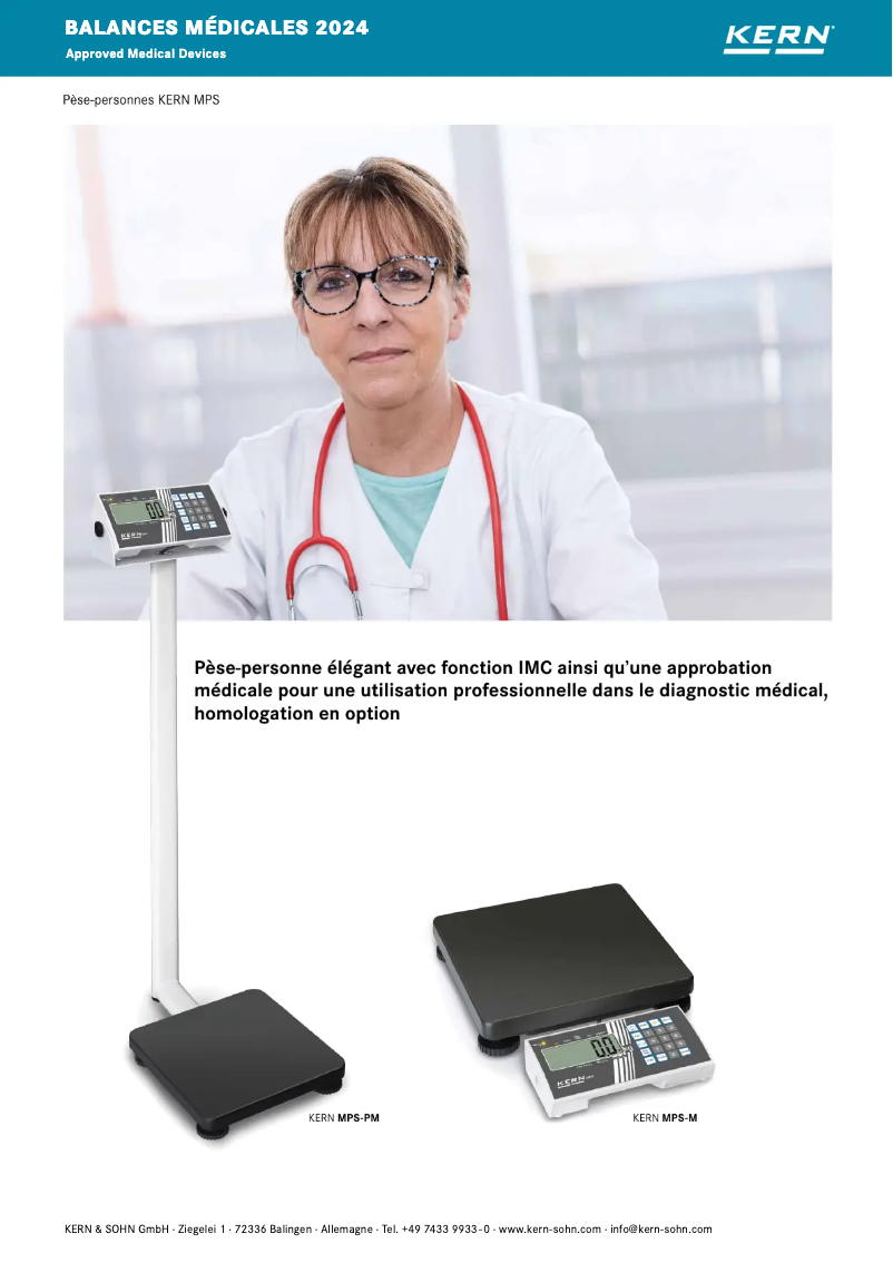 Page 1 of the manual Brochure Kern MPS 200K100NM