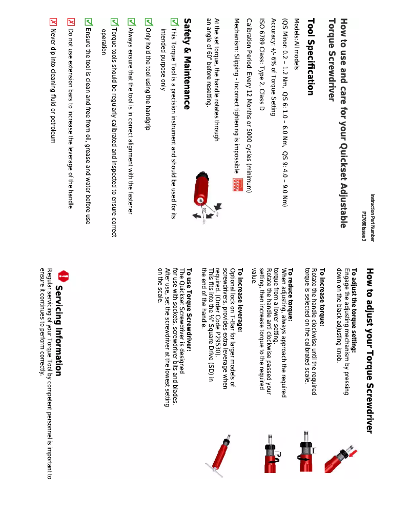 First page image of the manual for Quickset 9 FH