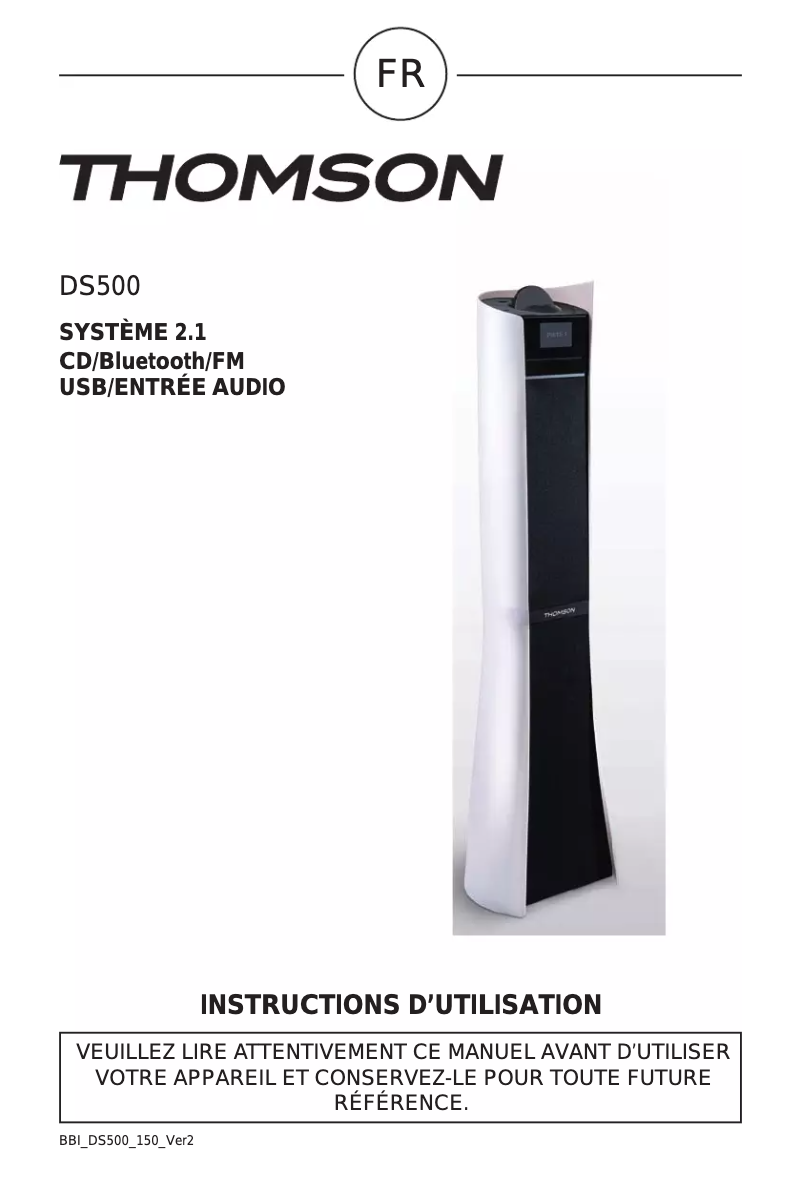 First page image of the manual for DS500BLACK