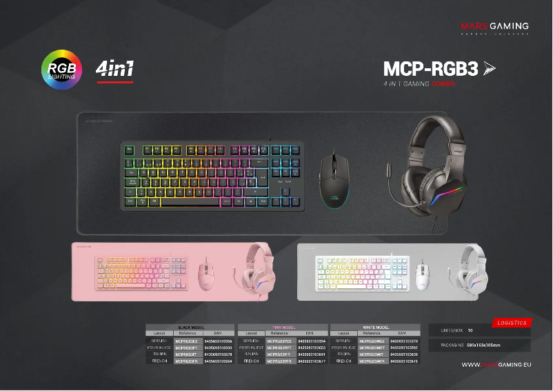 First page image of the manual for MCP-RGB3