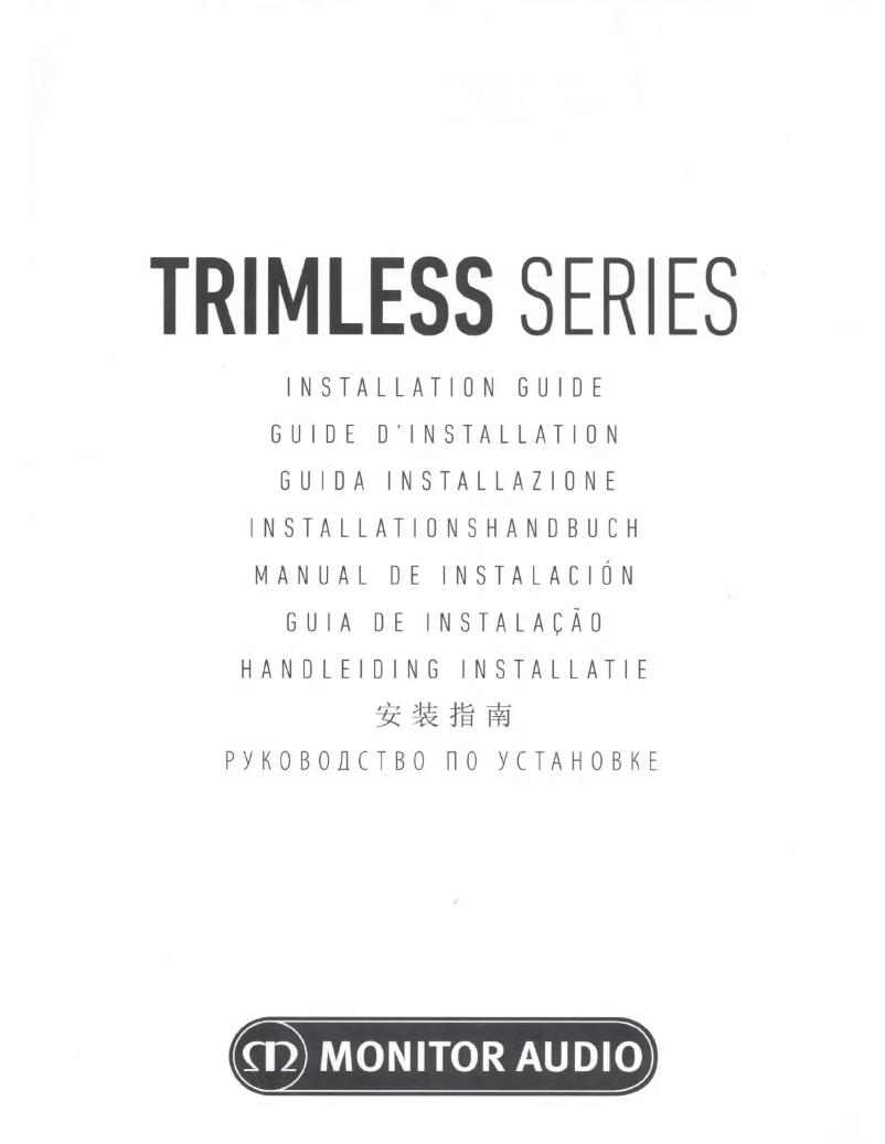 First page image of the manual for Trimless CWT240