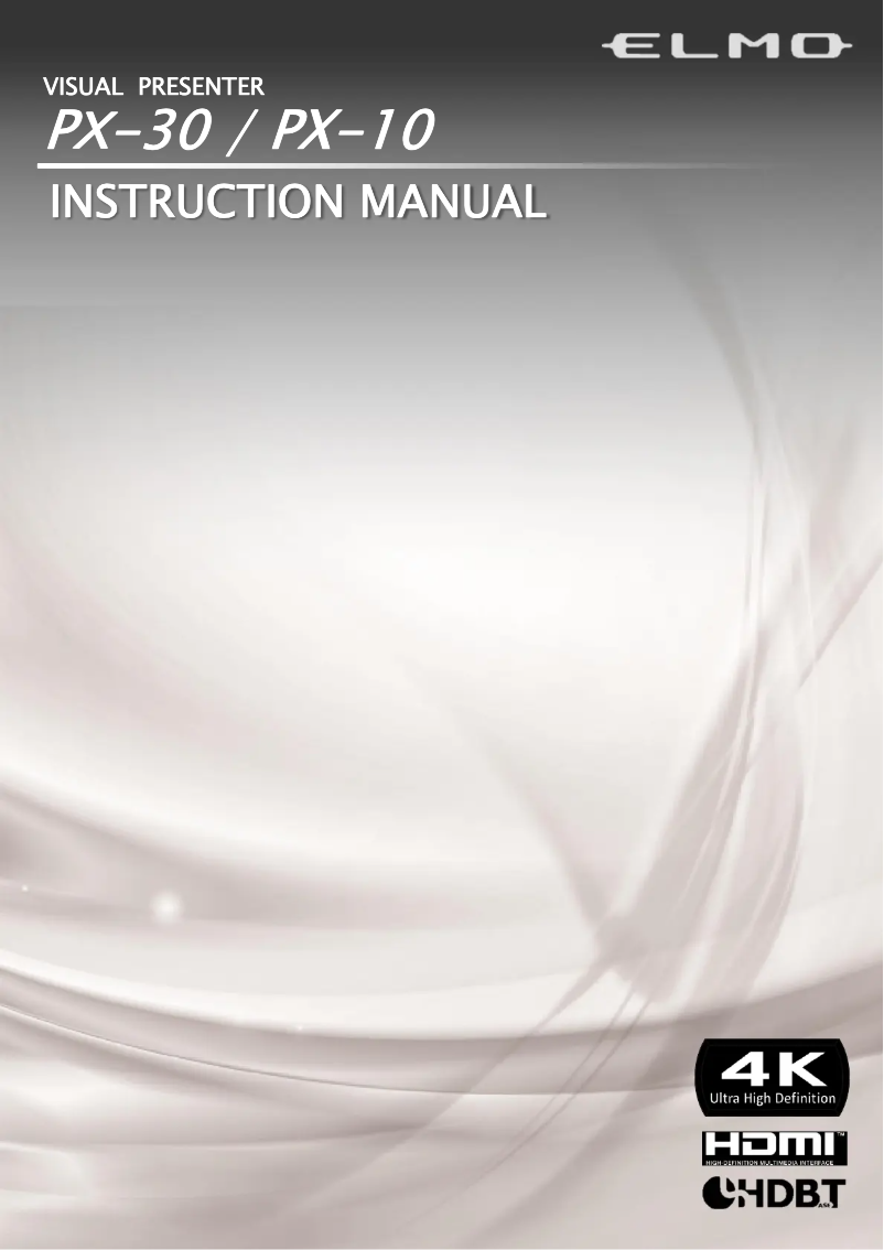 Page 1 of the manual User Manual Elmo PX-10