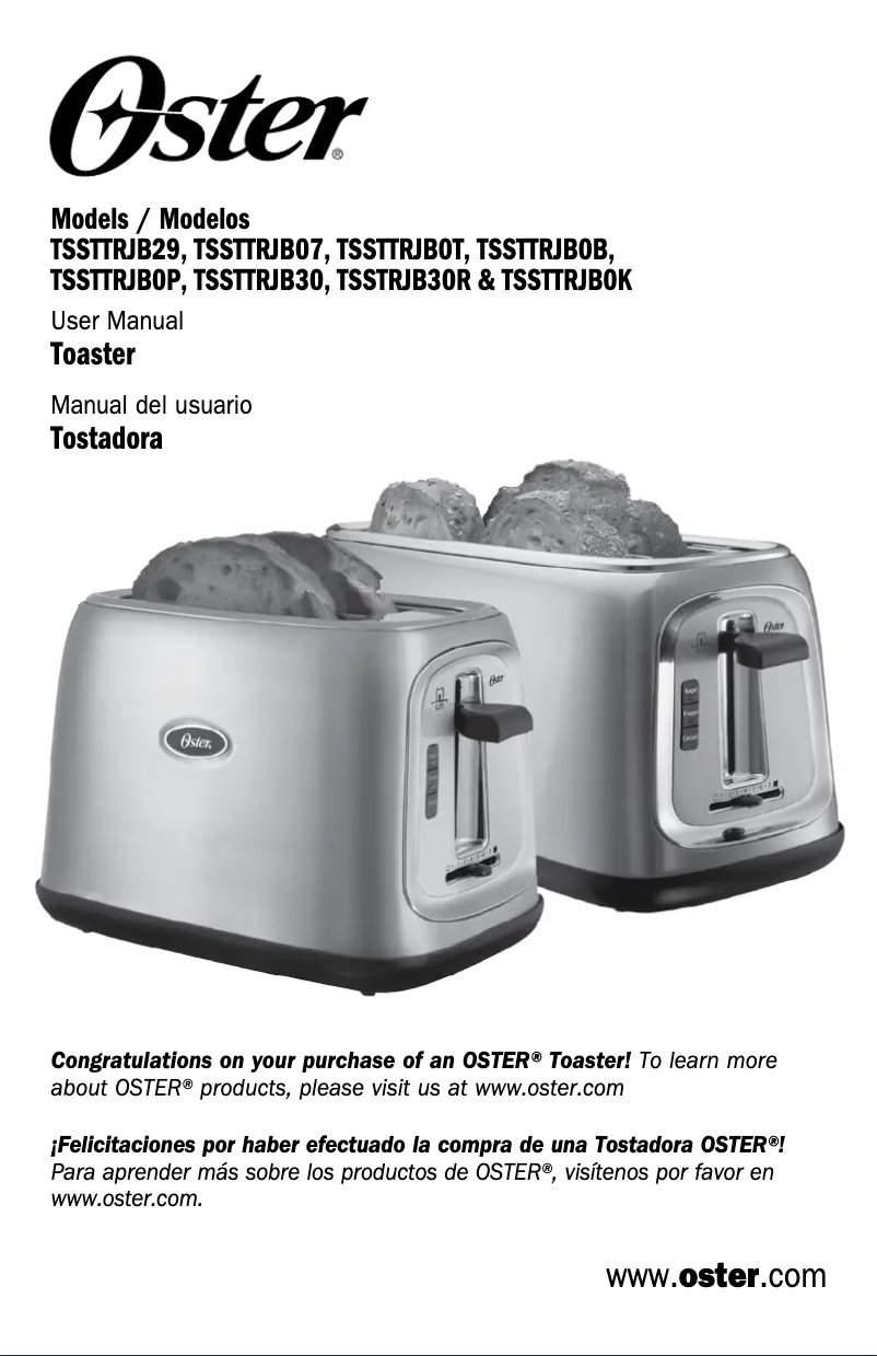 First page image of the manual for TSSTTRJB30