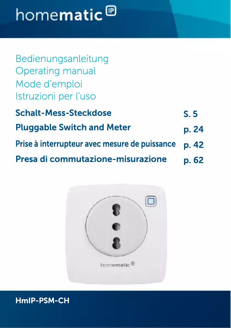 First page image of the manual for HMIP-PSM-CH