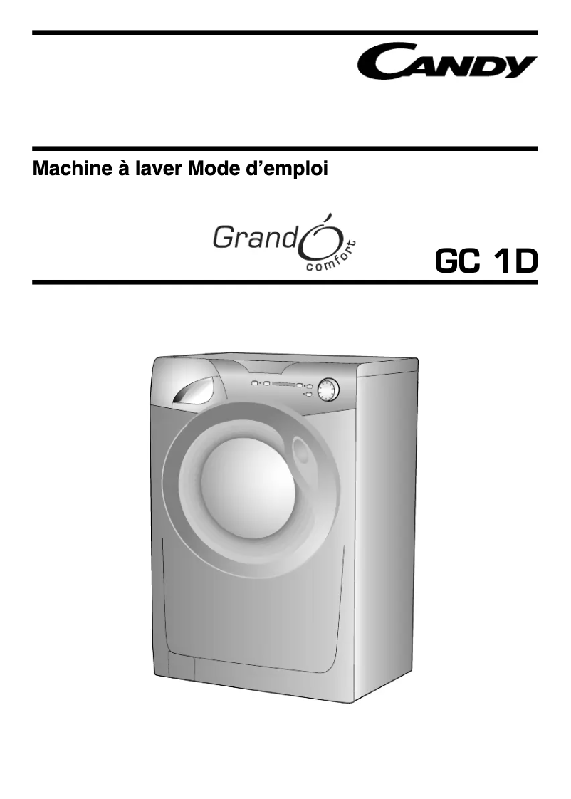 Page 1 of the manual User Manual Candy GC 1491D2/1-S